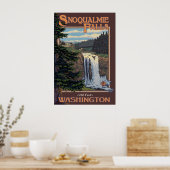 Snoqualmie Herfsten (dag) Washington reisposter Poster (Keuken)