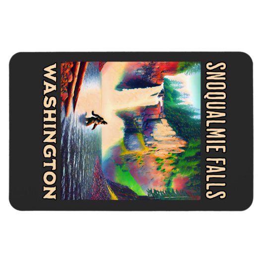 Snoqualmie Herfsten Shirt, Sasquatch Magneet (Horizontaal)