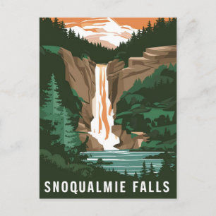Snoqualmie Herfsten, WA Briefkaart