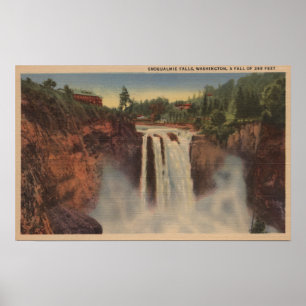 Snoqualmie-Herfsten, WA — Uitzicht van Herfsten  Poster