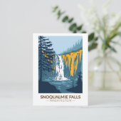 Snoqualmie Herfsten Washington Waterfall Briefkaart (Staand voorkant)