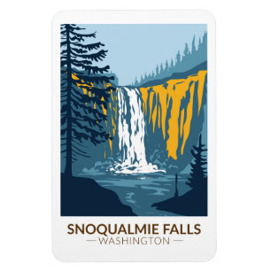 Snoqualmie Herfsten Washington Waterfall Magneet