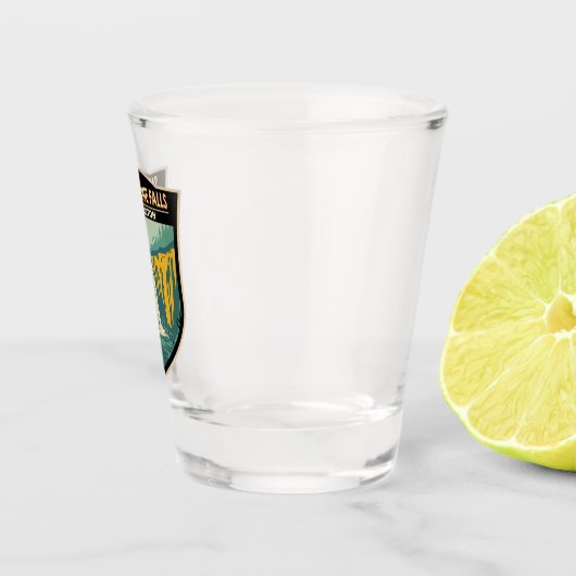 Snoqualmie Herfsten Washington Waterfall  Shot Glas (Rechts)