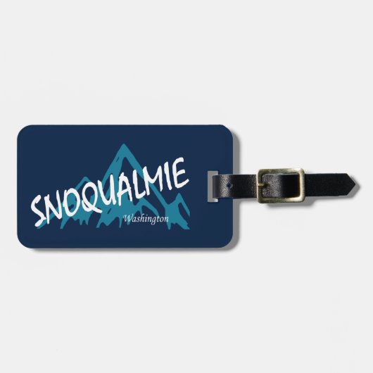 Snoqualmie Washington Mountains Bagagelabel (Voorkant horizontaal)