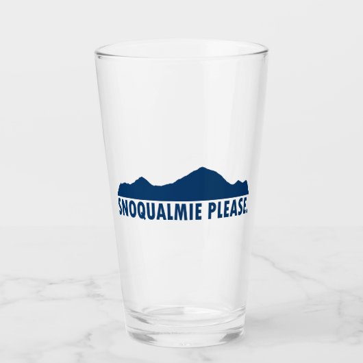 Snoqualmie Washington Please Glas (Voorkant)