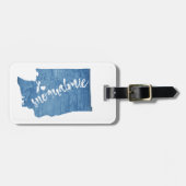 Snoqualmie Washington Wood Grain Bagagelabel (Voorkant horizontaal)