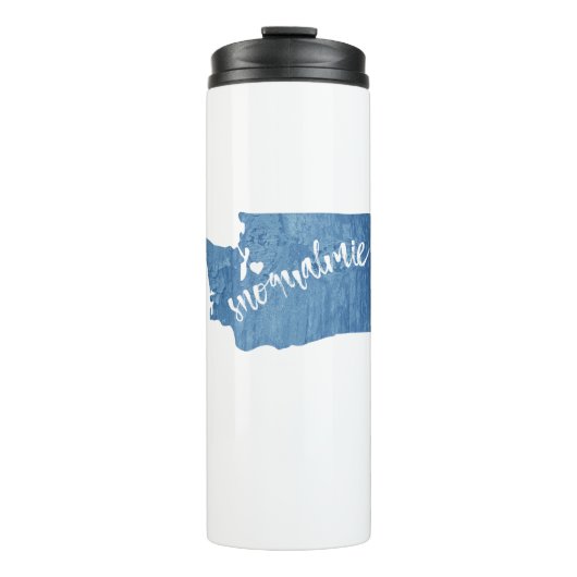 Snoqualmie Washington Wood Grain Thermosbeker (Voorkant)