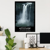 Snoqualmie Waterfall ATTITUDE Motivatie Poster (Thuiskantoor)