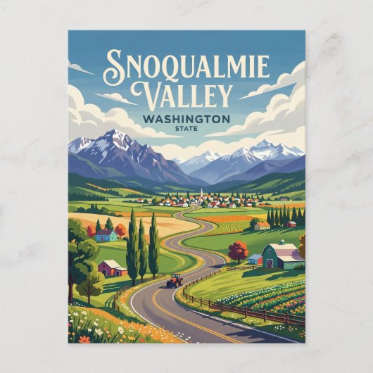 Snoqualmievallei VS Briefkaart (Voorkant)