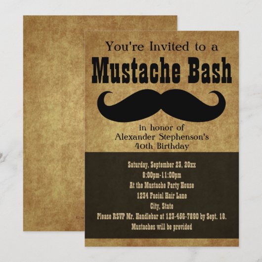  snor bash kaart (Voorkant / Achterkant)