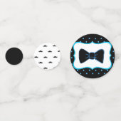 Snor en boog Stropdas Boy Baby shower Confetti (Achterkanten)