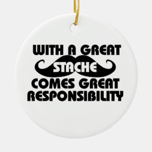 Snor humor keramisch ornament