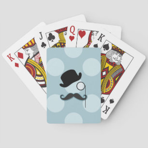 Snor, Knevel, Monocle, Derbyhoed Speelkaarten