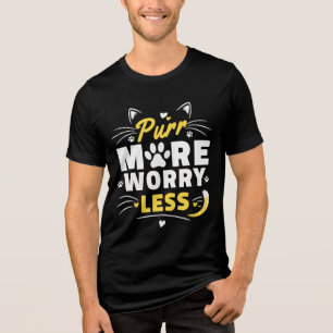 Snor meer, maak je minder zorgen Kat Liefhebber Ty Tri-Blend Shirt