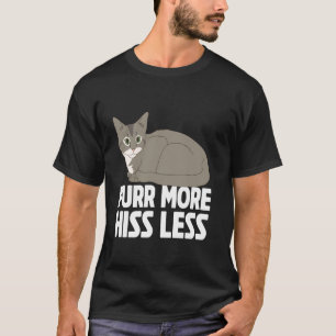 Snor meer, sis minder kattenmoeder t-shirt