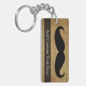 snor met aangepaste tekst sleutelhanger (Voorkant Links)