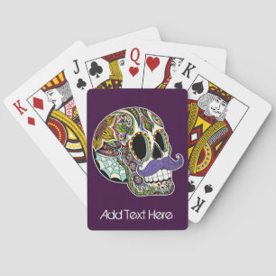 Snor Suiker Schedel (kleur) Speelkaarten