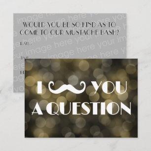 Snorbaard Bash Vraag Bokeh Lichten Uitnodigingen