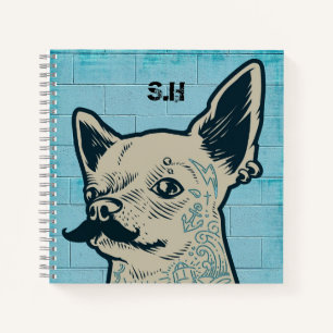 Snorbaard Chihuahua Graffiti Monogram Notitieboek