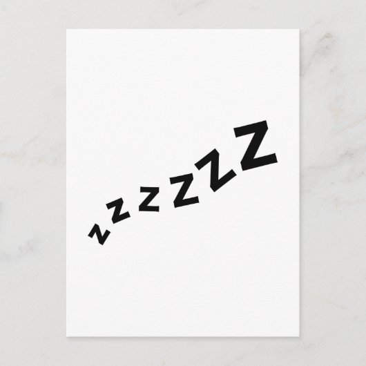 Snore zzz briefkaart (Voorkant)
