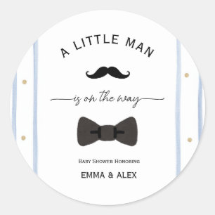 Snorhaar  Een kleine man is onderweg Ronde Sticker