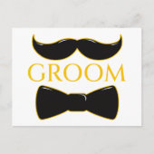 Snorhaar en vlinderdas briefkaart (Voorkant)