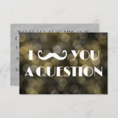 Snorharen Bash Vraag Bokeh Lichten Uitnodigingen (Voorkant / Achterkant)