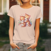 Snorharen en Charme Schattige Katten T-shirt