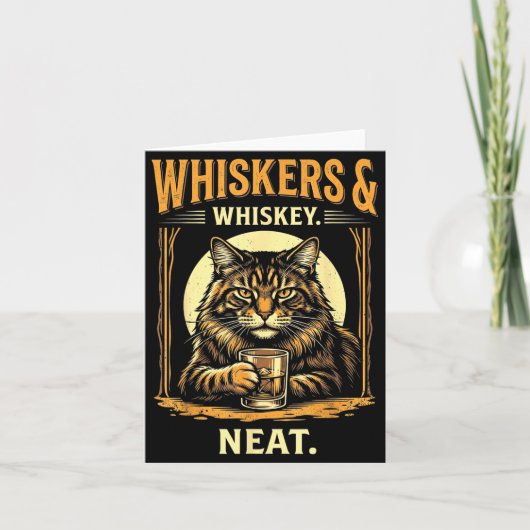Snorharen en netjes grappige kat kaart (Voorkant)