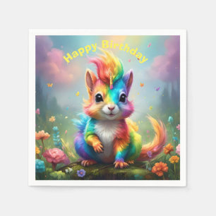 Snorharen van Wonder: De Regenboog Eekhoorn Eenhoo Servet