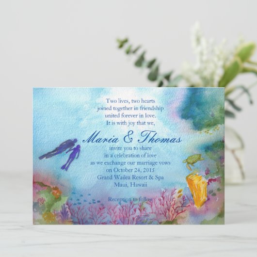 Snorkel Couple Invitation (Debout devant)