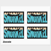 Snorkel Rechthoekige Sticker (Vel)