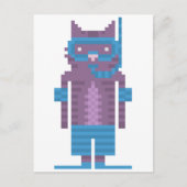 Snorkel Swimmer Chat Pixel Art Cartes postales (Devant)