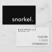 snorkel. visitekaartje (Voorkant / Achterkant)
