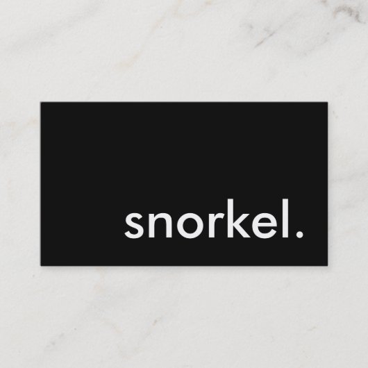 snorkel. visitekaartje (Voorkant)