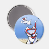 Snorkel Westie Magneet (Voorkant / Achterkant)