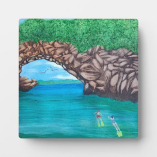 Snorkelen in het Paradijs Tafelblad Plaque met Eze Fotoplaat