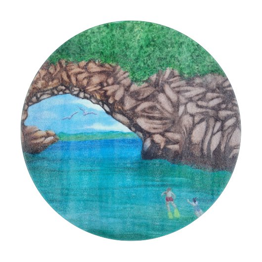 Snorkelen in Paradise Cutting Board Snijplank (Voorkant)