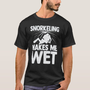 Snorkelen maakt me nat duiker duiken snorkel t-shirt