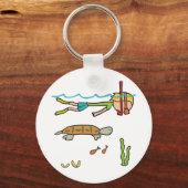 Snorkelen Sleutelhanger (Achterkant)