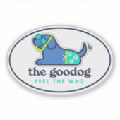 Snorkelende hond Cape Cod-sfeer Sticker (Voorkant)