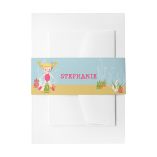 Snorkeling Girl Beach Party Uitnodigingen Wikkel