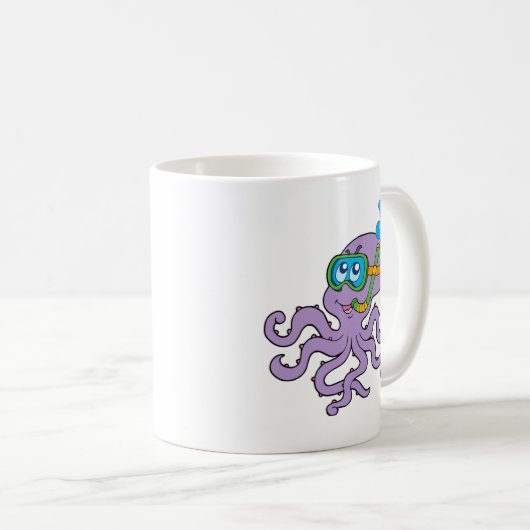 Snorkeling Octopus Koffiemok (Voorkant rechts)