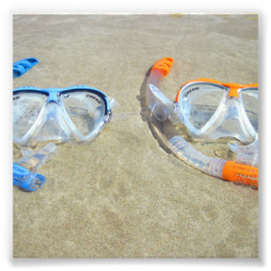 Snorkeling Pair Foto Afdruk
