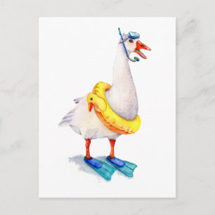 Snorkeling White Goose Briefkaart
