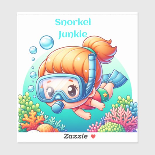 Snorkelverslaafde Sticker (Vel)