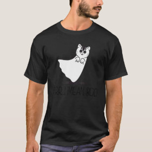 Snorren Ik bedoel Boe Enge Kat Griezelige Hallowe T-shirt