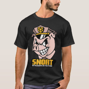 Snort indringerdetectie varkenscybersecurity secur t-shirt