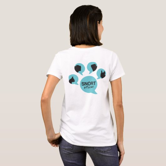 SNORT "wees hun stem" pit omhoog T-shirt (Achterkant volledig)