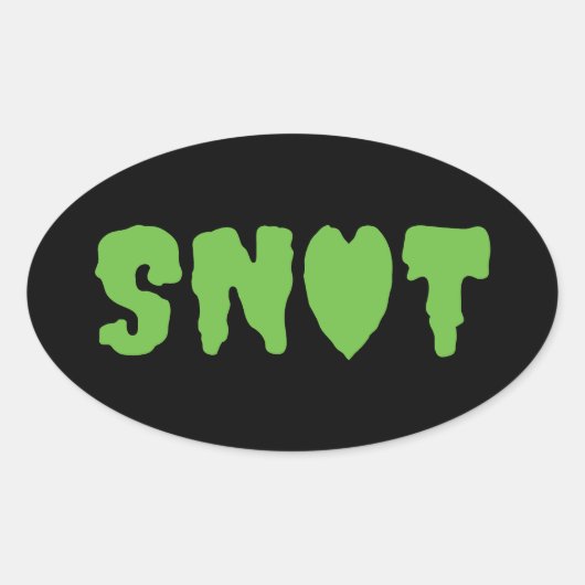 SNOT LOVE OVALE STICKER (Voorkant)
